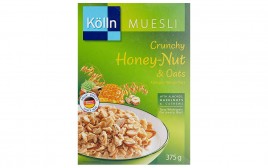 Kolln Muesli Crunchy Honey-Nut & Oats, Knusper Honig-Nuss  Box  375 grams